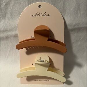 🎀NWT🎀 ETTIKA Neutral Hair Claw Clip Set